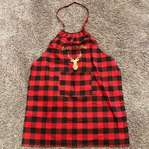 Christmas Red Plaid Kitchen Apron